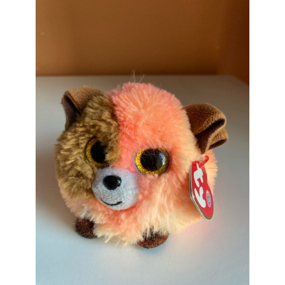 Ty Puffies Mandarin Plush Toy Orange Brown Small